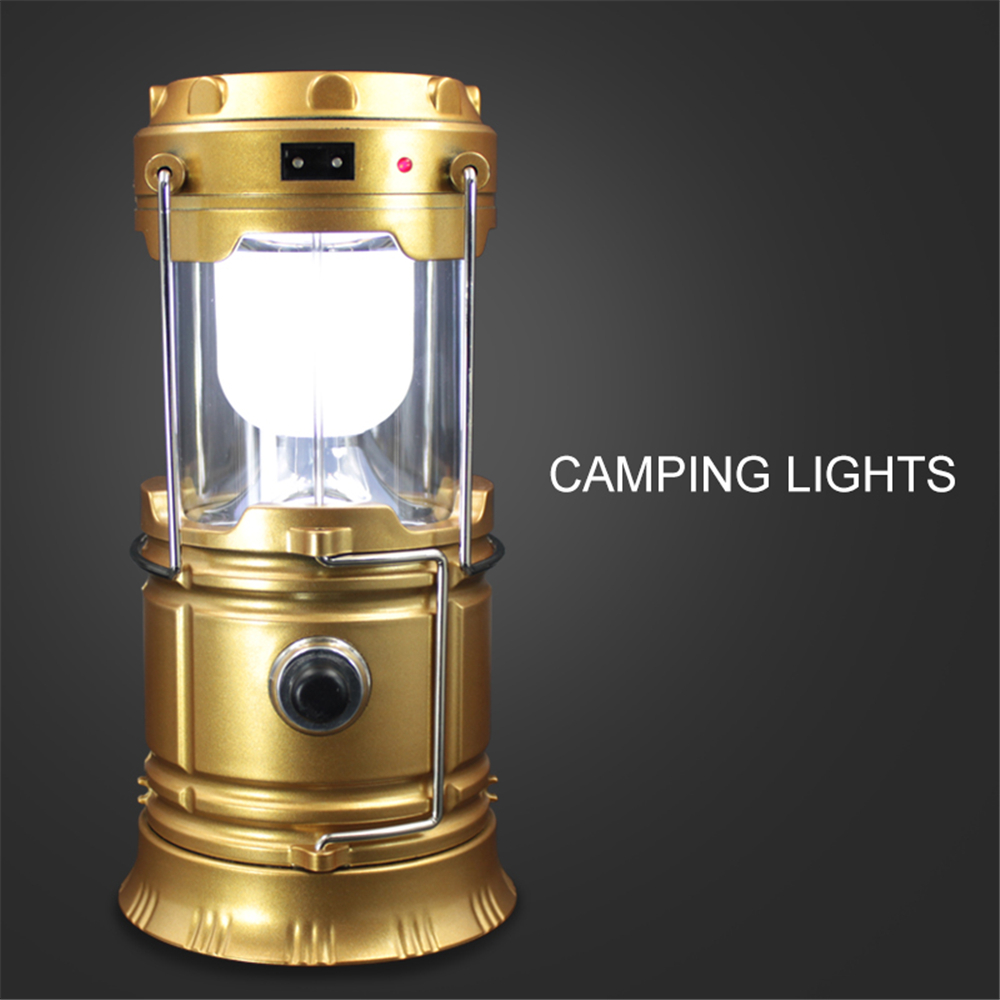 Portable Rechargeable Hand Lamp Collapsible Solar Outdoor Camping
