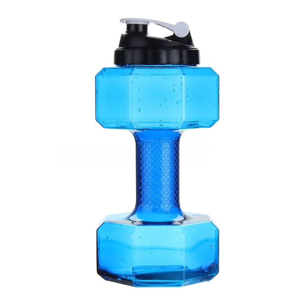 2020 New 2 5l Creative Dumbbell Shaped Sport Water Cup Kettle Fit Drink Gym Bottle Bpa Free From