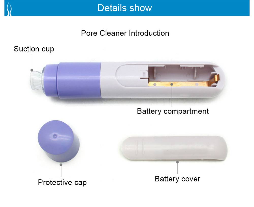 image-describe Handheld Electric Blackhead Remover Cleaner Vacuum Suction Skin Care Nose Mask as picture 2