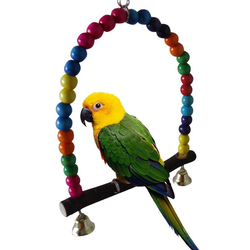 New Colorful Parrot Swing Pet Toy Colorful Bird Parakeet Budgie ...