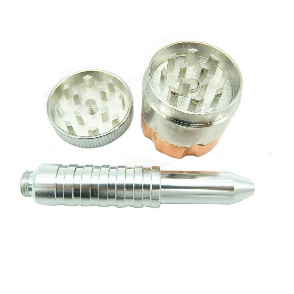 6 Chamber Revolver Metal Pipe & Weed Grinder - World of Bongs