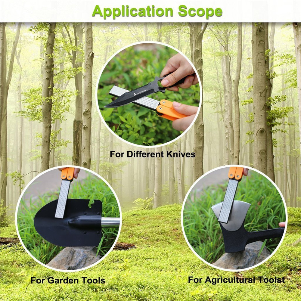 Knife Sharpener Portable Folding Double Sided Diamond Sharpener 600
